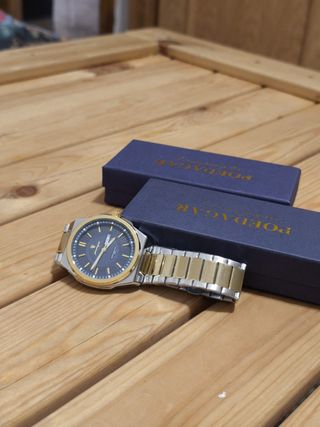 Reloj Pordajar Hombre Oro y Plata