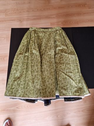 Falda Baturra Niña Verde Estampada