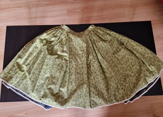 Falda Baturra Niña Verde Estampada