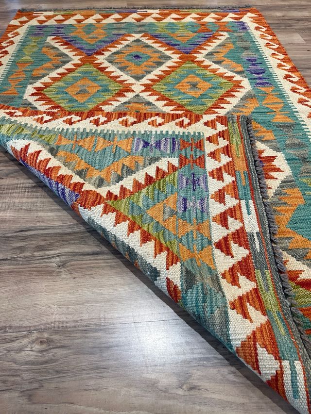 Alfombra Kilim Multicolor Tejida