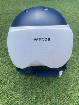 Casco de esquí Wedze azul y guantes talla 5/6 años