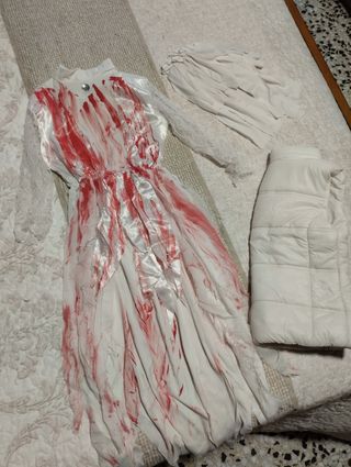 Disfraz Novia Sangrienta Talla 7-8
 años