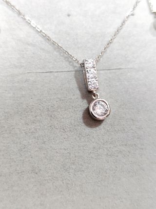 Conjunto (colgante y pendientes) plata Lotus mujer