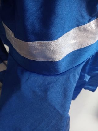 Maillot patinaje artístico azul y plata