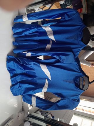 Maillot patinaje artístico azul y plata