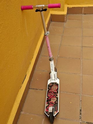 Monopatín Oxelo infantil rosa y blanco