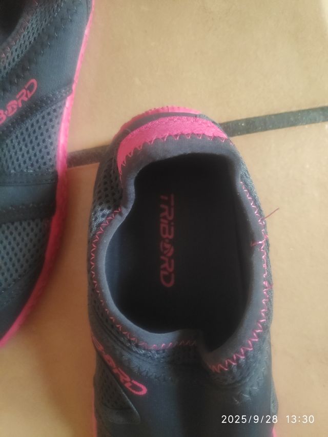 Escarpines Tribord Mujer Negro/Rosa