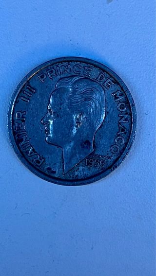Moneda 100 Francos Mónaco 1956 Rainier III