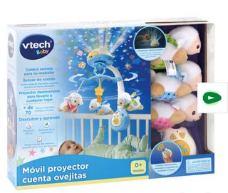 Móvil proyector ovejas VTech para cuna de bebé