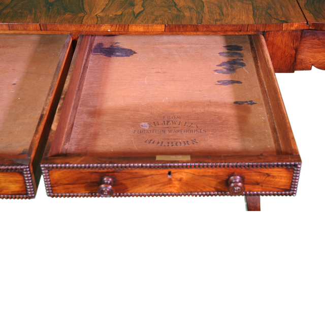 Antigua Mesa de Juego Abatible de Estilo Imperio