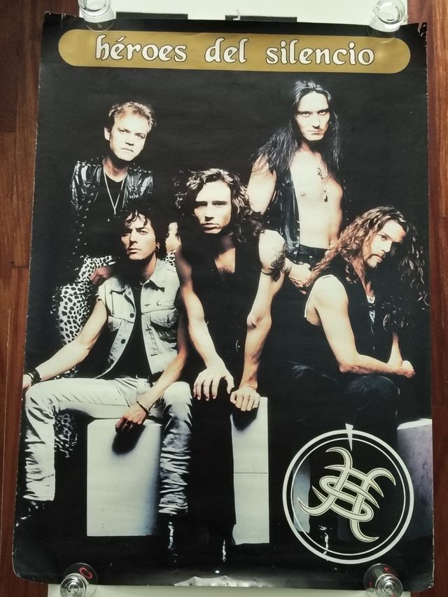 Póster Héroes del Silencio Vintage 90x63 Años 90
