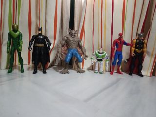 Lote 6 Figuras Acción Superhéroes