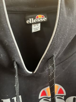 Sudadera Ellesse Negra con Cremallera