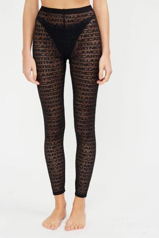 Leggings Stella McCartney neri con logo