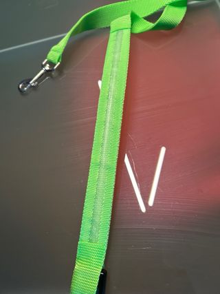 Guinzaglio cane verde fluorescente a LED