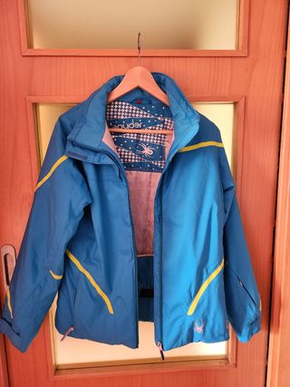 Anorak esquí Spyder azul y amarillo 16 años