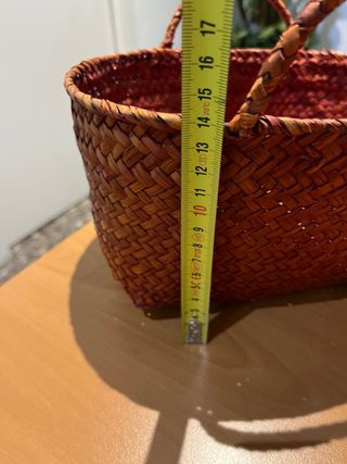 Cesto de mimbre multiusos granate
