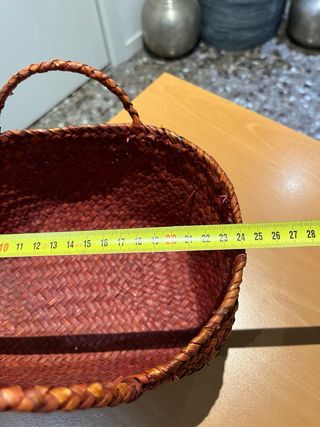 Cesto de mimbre multiusos granate