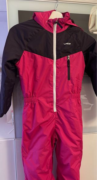 Mono de nieve niña Wedze rosa y negro