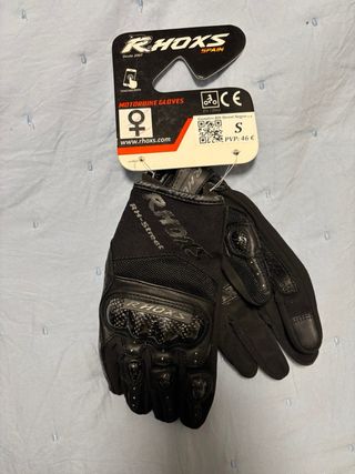 Guantes Moto RHOXS Talla S Negros Sin Estrenar