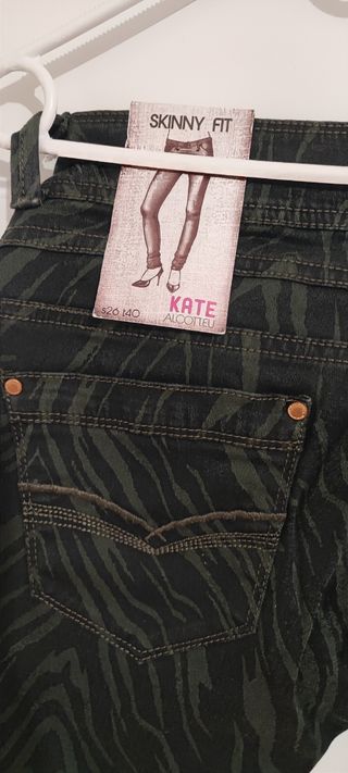 Pantalones pitillo ALCOTT negros/grises Talla XS