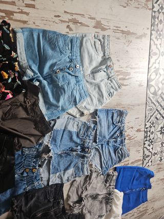 Lote de15  pantalones cortos y faldas