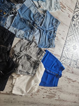 Lote de15  pantalones cortos y faldas