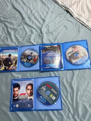 Lote 3 Juegos PS4: Watch Dogs 2, PES 2017, F1 2019