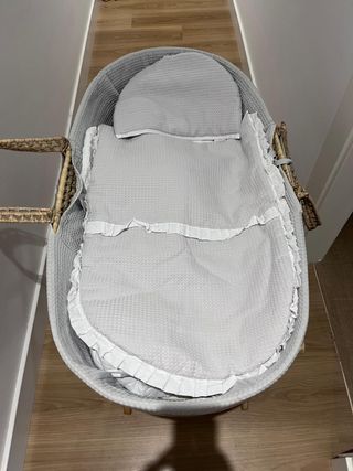 Minicuna mimbre ratán rafia con accesorios incluid
