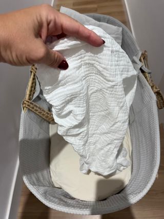 Minicuna mimbre ratán rafia con accesorios incluid