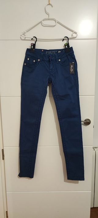 Pantalones pitillo Miss Me azules nuevos Talla 26