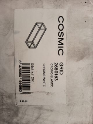 Estante de baño plateado