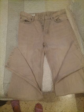Pantalón Zara Beige Mujer
