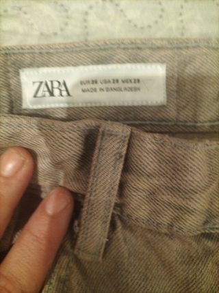 Pantalón Zara Beige Mujer