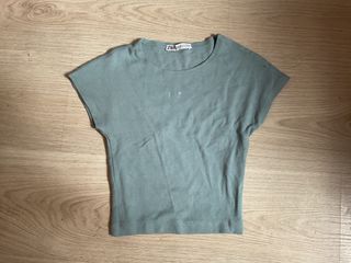 Camiseta Zara azul/turquesa