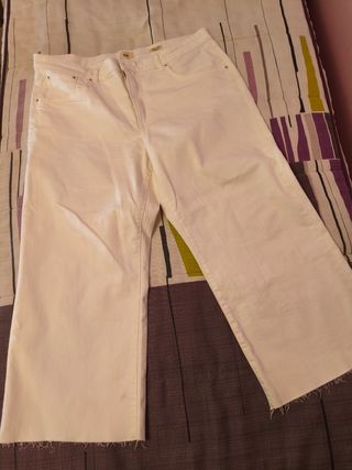 Pantalón ancho C&A blanco