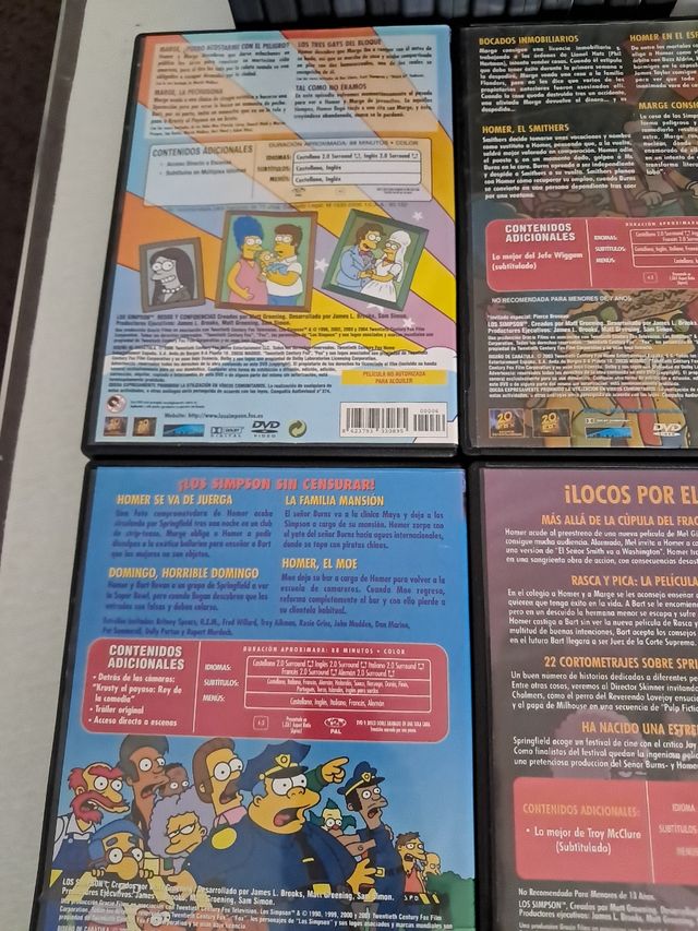 Lote 9 DVDs Los Simpson