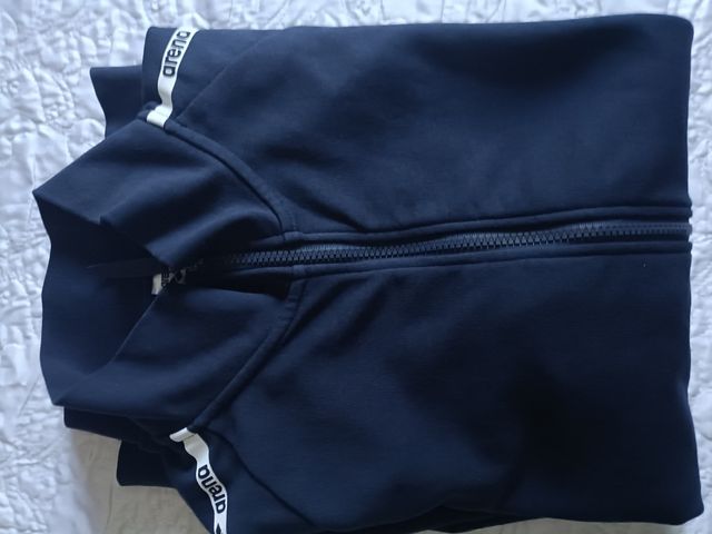 Felpa con zip Arena blu marca arena