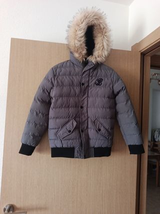 Abrigo niño talla 7/8 gris