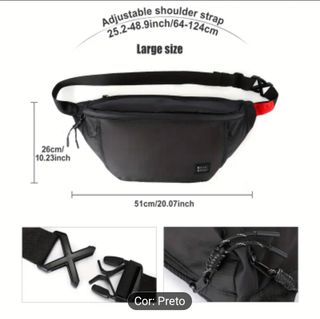 Bolsa de cintura/peito BASIC STREET preta