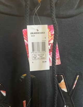 Sudadera larga Roxy negra talla única