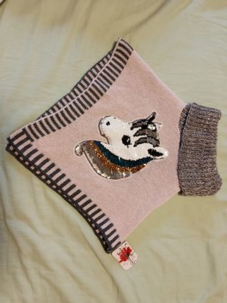 Poncho unicornio niña 1-2 años