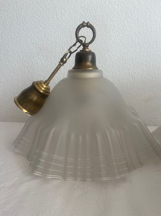 Lámpara Techo Vintage Cristal Metal
