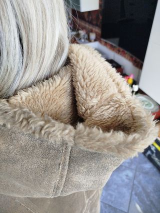 Cappotto donna beige/marrone con cappuccio