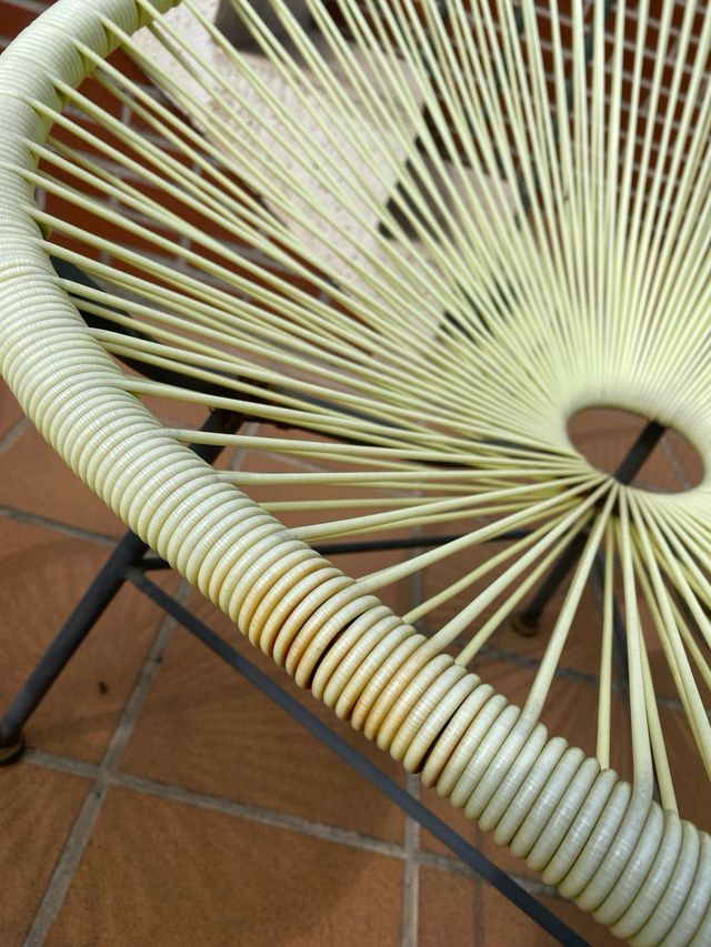 Set Acapulco Silla y Mesa Sklum Amarillo