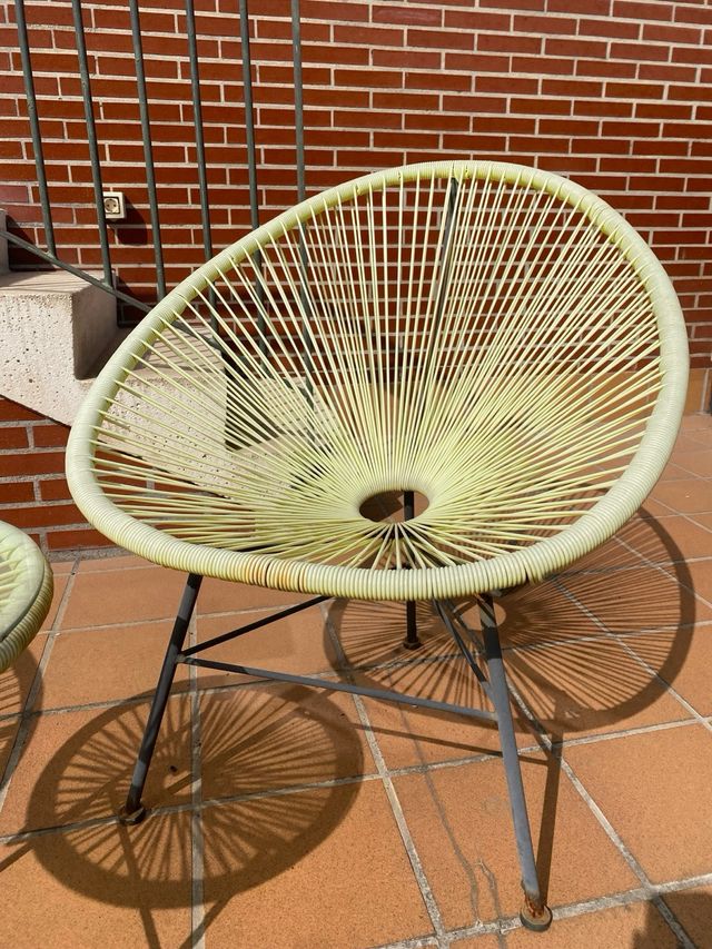 Set Acapulco Silla y Mesa Sklum Amarillo