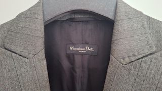 Blazer Massimo Dutti Lana Gris