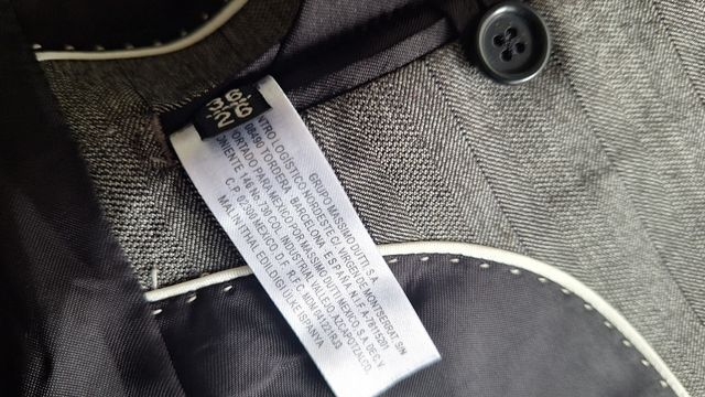 Blazer Massimo Dutti Lana Gris