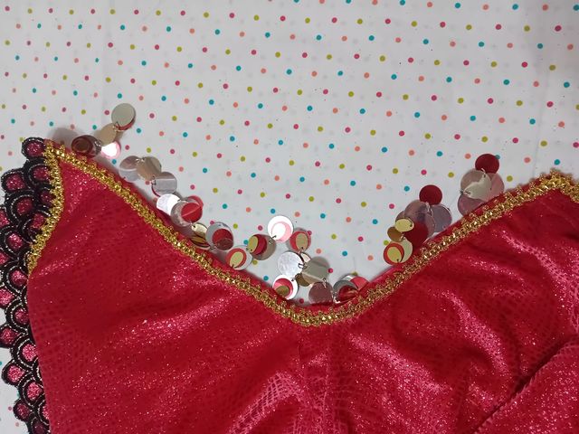 Disfraz carnaval niña rojo