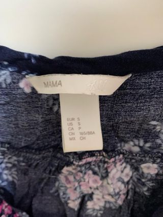 Vestido premamá flores azul y rosa